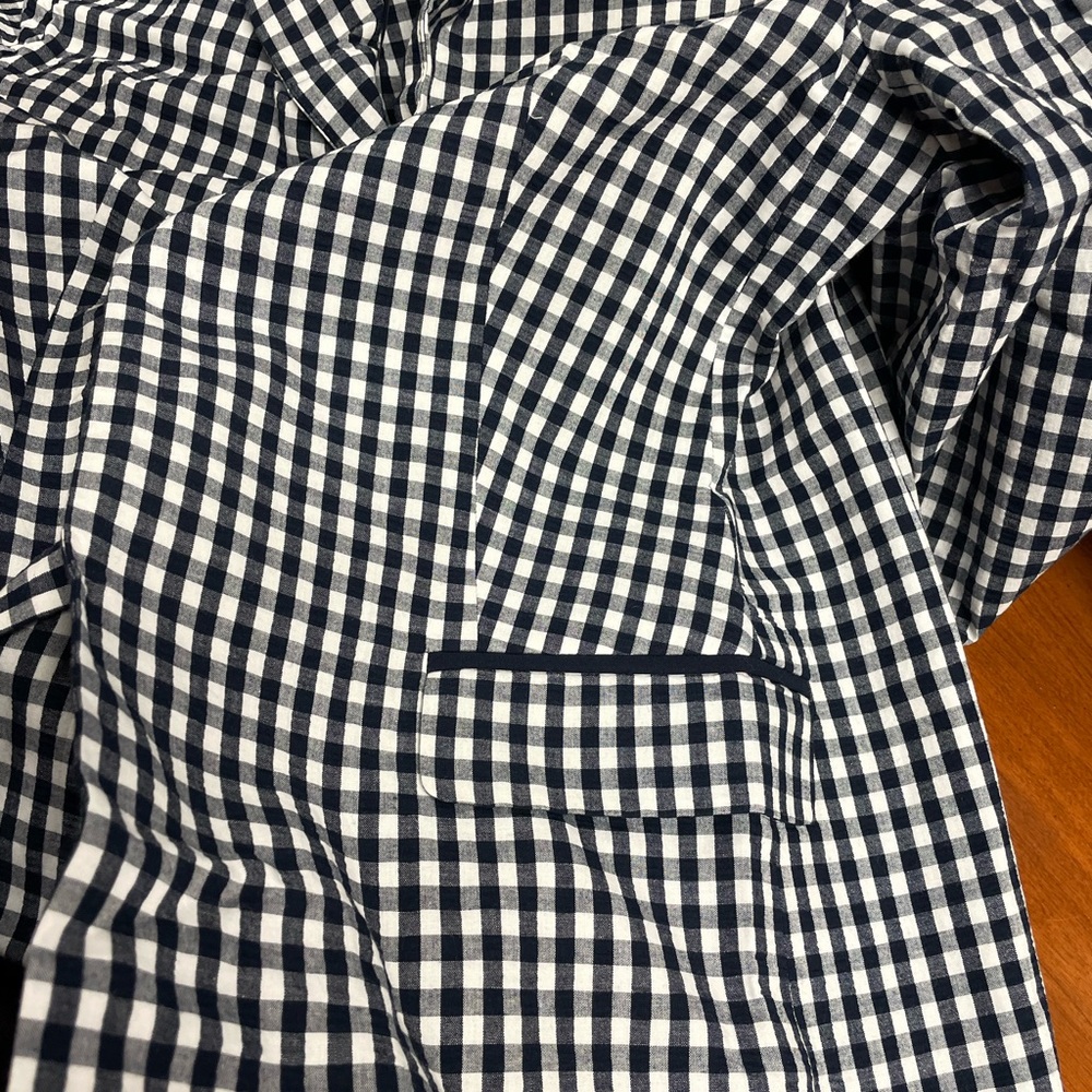 Tommy Hilfiger Gingham-Print Open Jacket - Picture 12 of 12